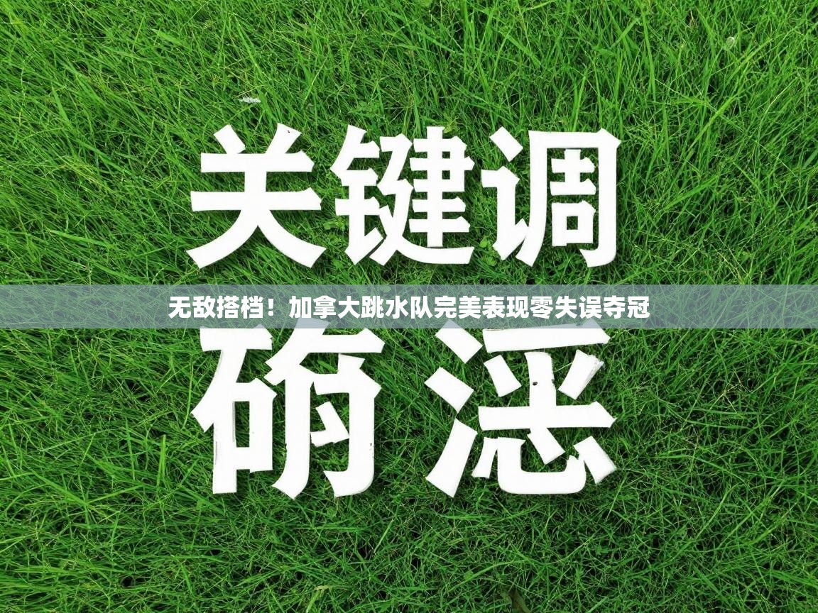 无敌搭档!加拿大跳水队完美表现零失误夺冠 第1张